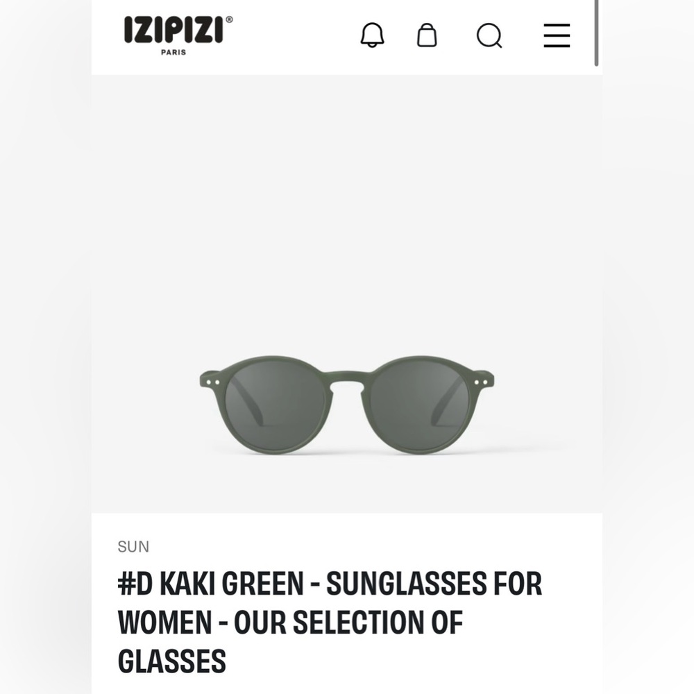 izipizi Round Sunglasses in kaki Green